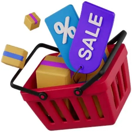Illustration de produits et commerce
